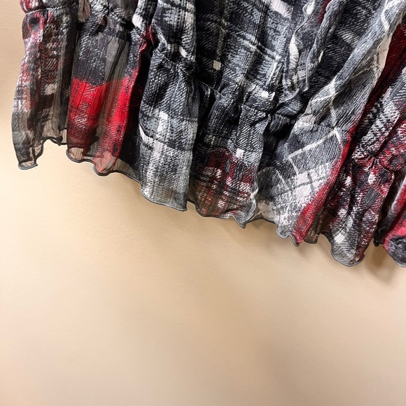 Fashion Bug Sheer Ruffled Blouse Fairy Grunge Y2K Whimsygoth Medium Vintage - Picture 5 of 13